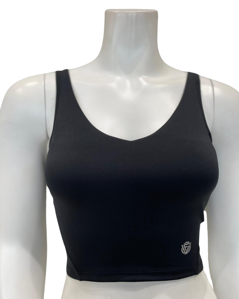 Me Moi MBA07299 Black Light Support Wire Free Sports Bra Myselflingerie.com