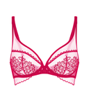 Simone Perele 1G2319 Cranberry Romance Plunge Underwire Bra Myselflingerie.com