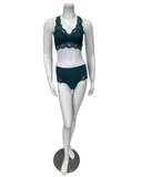 Fleurt 612 + 606 Evergreen Belle Epoque Bralette & Panty Set Myselflingerie.com