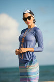 BST-TST-D Denim Basic Swim Top with Side Twist