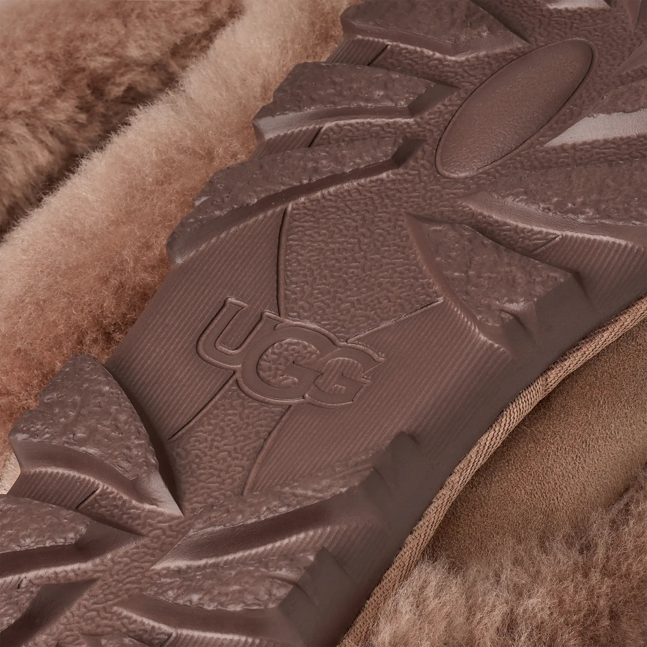 UGG 5125 Rocky Oak Coquette Clog Suede Slippers with Fur Trim Myselflingerie.com