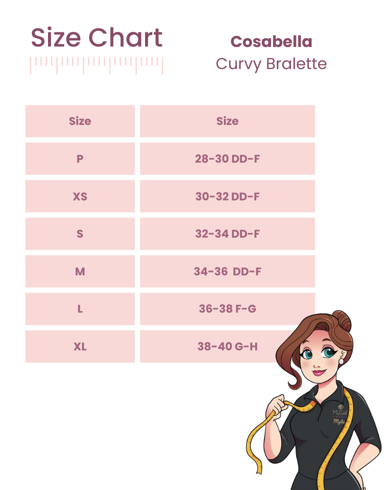 Bras ALL Collection Size Guide