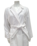 3887103 White Plush Long Terry Wrap Bath Robe