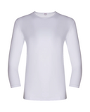 SHC332 White 3/4 Sleeve Organic Cotton Shell