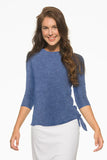 BST-TST-D Denim Basic Swim Top with Side Twist