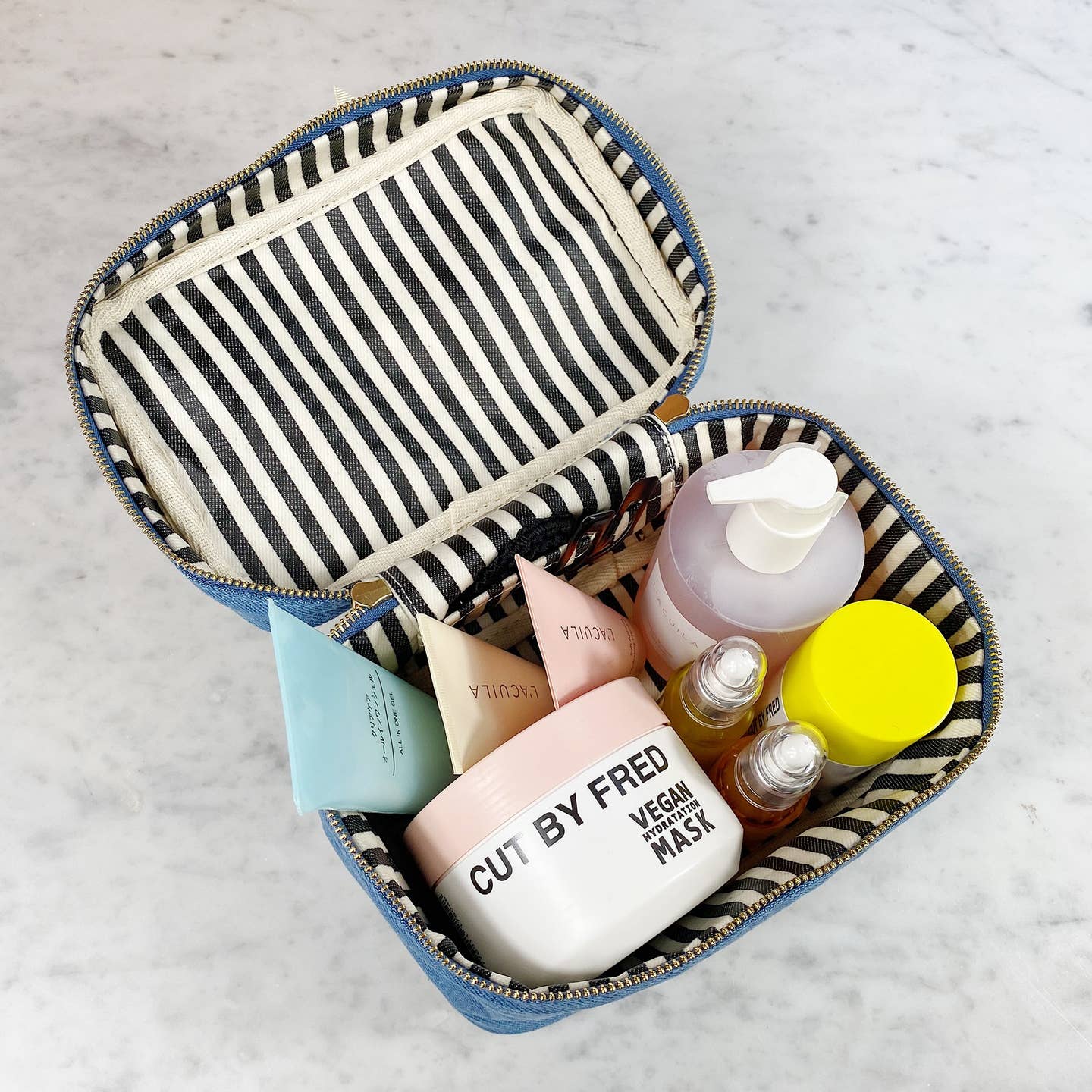 Bag All 7425 Denim My Makeup Cosmetic Box Myselflingerie.com