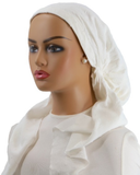 Ahead White Speckled Applique Classic Fit Pre-Tied Bandanna
