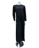357652 Flamingo Print Black Modal Nursing Nightgown