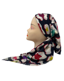 PP-PP-CL Colorful Paw Print Pre-Tied Bandanna with Velvet Grip