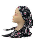 It's Younique Pink Daisies Pre-Tied Bandanna with Velvet Grip