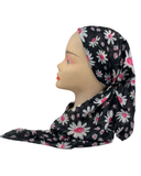 It's Younique Pink Daisies Pre-Tied Open Back Bandanna with Velvet Grip