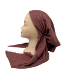 AT17/90 Heather Ruby Tweed Pre-Tied Bandanna with Velvet Grip