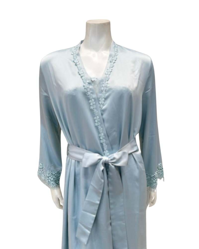 Flora Nikrooz Q81438 + Q81437 Ice Flow Showstopper Gown & Robe Set Myselflingerie.com