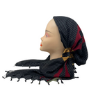 SCRF2504 Grey/Red 3D Interlocking Print Pre-Tied Bandanna