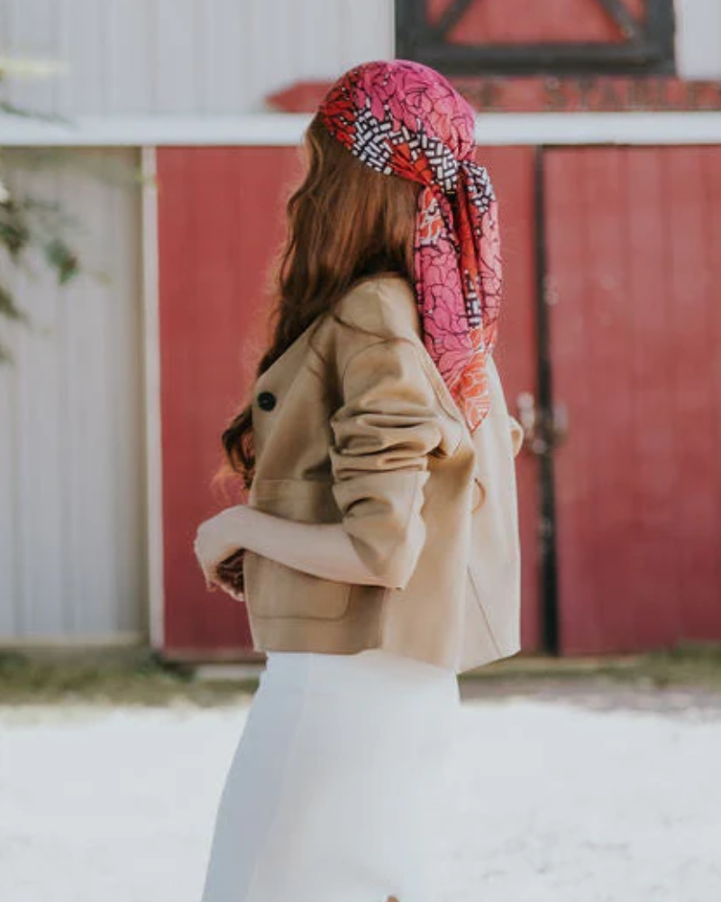 Tie Ur Knot In Bloom Square Scarf Myselflingerie.com