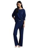 Polo by Ralph Lauren 4P0155-R3815 Navy Club Waffle Knit Pajamas Set Myselflingerie.com