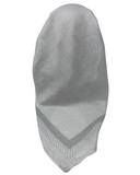 It's Younique OB-ARR-WS White Shimmer with Silver Arrow Border Pre-Tied Open Back Bandanna with Velvet Grip Myselflingerie.com