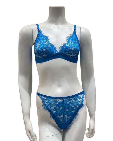 【AGNEL】 Love Hawaii bikini bra + panty set Navy Designer fashion, Seoul-fully created | W Concept