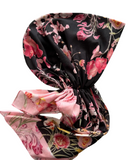 Valeri Chinoiserie Bloom Adjustable Pre-Tied Bandanna with Full Grip Myselflingerie.com