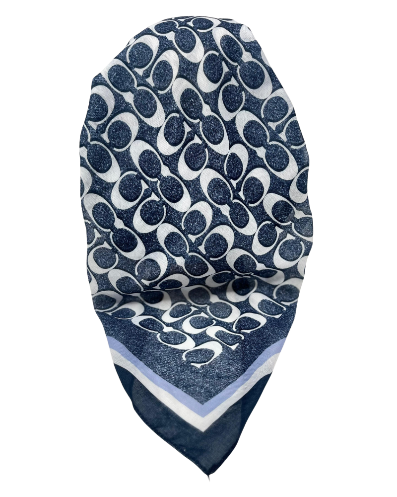 It's Younique OB-CO-DN Coach Inspired Denim Pre-Tied Open Back Bandanna with Velvet Grip Myselflingerie.com