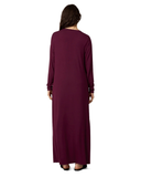 Me Moi CNL09979 Fig Rhinestone Bow Button Down Modal Nightgown Myselflingerie.com