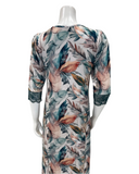 Oh! Zuza B49 Floral Print Ribbed Button Down Modal Nightshirt Myselflingerie.com