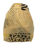 It's Younique OB-LE-TI Lemon Tiger Print Pre-Tied Open Back Bandanna with Velvet Grip Myselflingerie.com