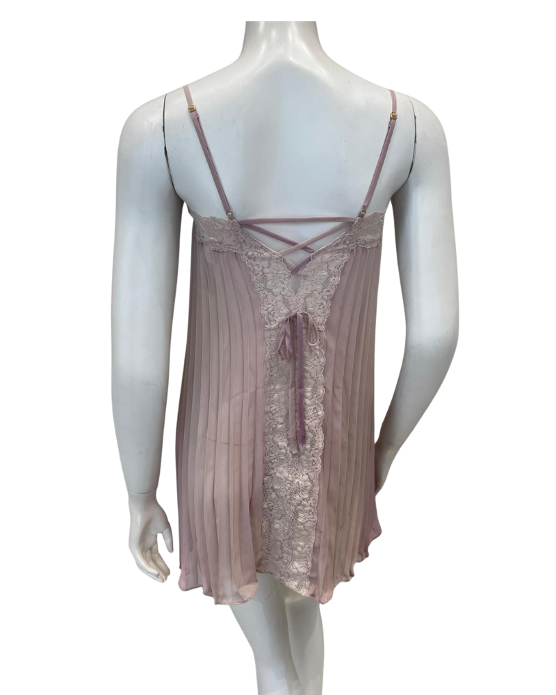 Rya Collection 114 Orchid Blend Or Chiffon Accordion Pleated Chemise Myselflingerie.com