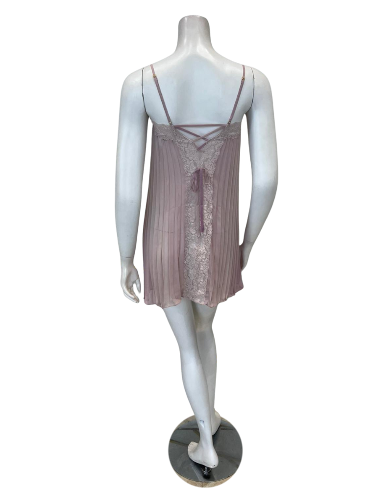 Rya Collection 114 Orchid Blend Or Chiffon Accordion Pleated Chemise Myselflingerie.com