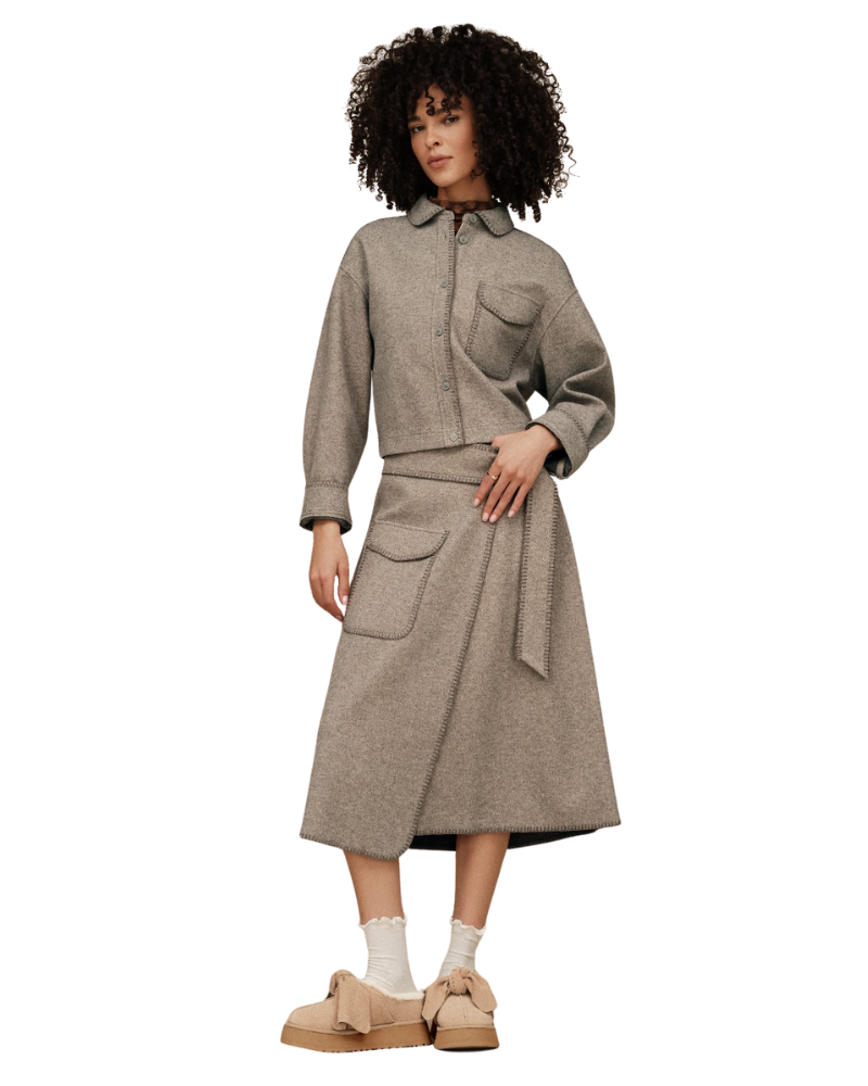 UGG 1172213 Grey Heather Toria Jacket Myselflingerie.com