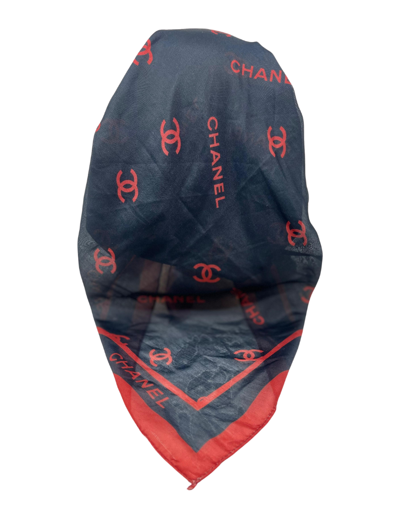 It's Younique OB-CC-RD Red Chanel Inspired Pre-Tied Open Back Bandanna with Velvet Grip Myselflingerie.com