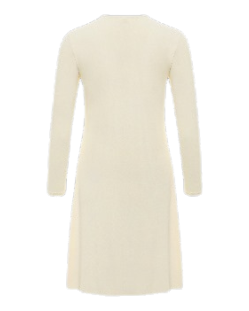 Gemsli FK341 41" Ivory Luxe Long Sleeve Seamless Shell Dress Myselflingerie.com