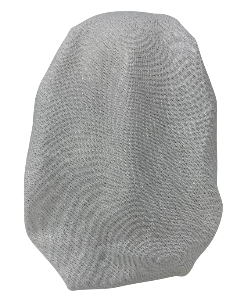 It's Younique OB-ARR-WS White Shimmer with Silver Arrow Border Pre-Tied Open Back Bandanna with Velvet Grip Myselflingerie.com