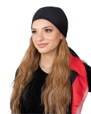 Black with Cherry Border Square Scarf