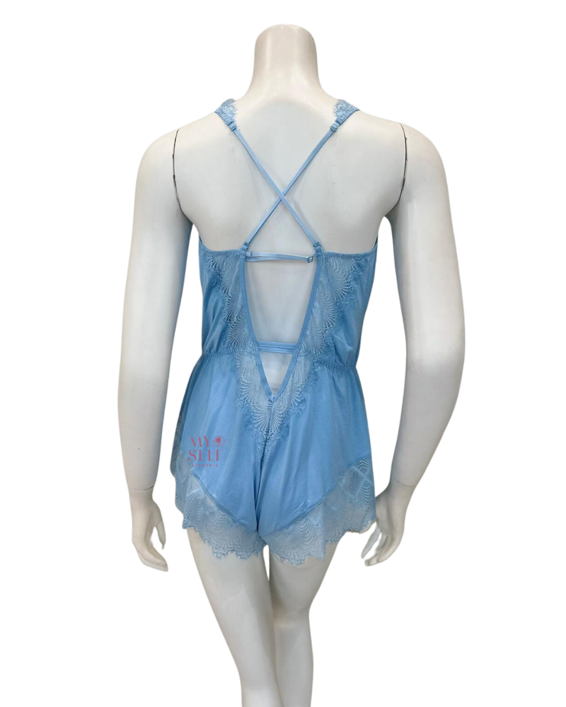 Cosabella ALLSW2211 Aasmani Blue Allure Romper myselflingerie.com