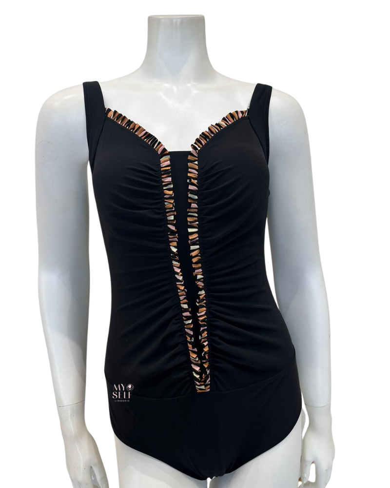 Anita 7312 Florintina Splash of Stripes Black Swimsuit myselflingerie.com