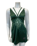Oh La La Cheri 74-11645 Hunter Green Galloon Lace Babydoll & Panty myselflingerie.com