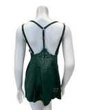 Oh La La Cheri 74-11645 Hunter Green Galloon Lace Babydoll & Panty myselflingerie.com