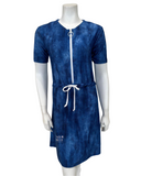Seashells S5507 Denim Short Sleeve Swim Dress with Shorts Attached myselflingerie.com