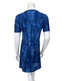 Seashells S5507 Denim Short Sleeve Swim Dress with Shorts Attached myselflingerie.com