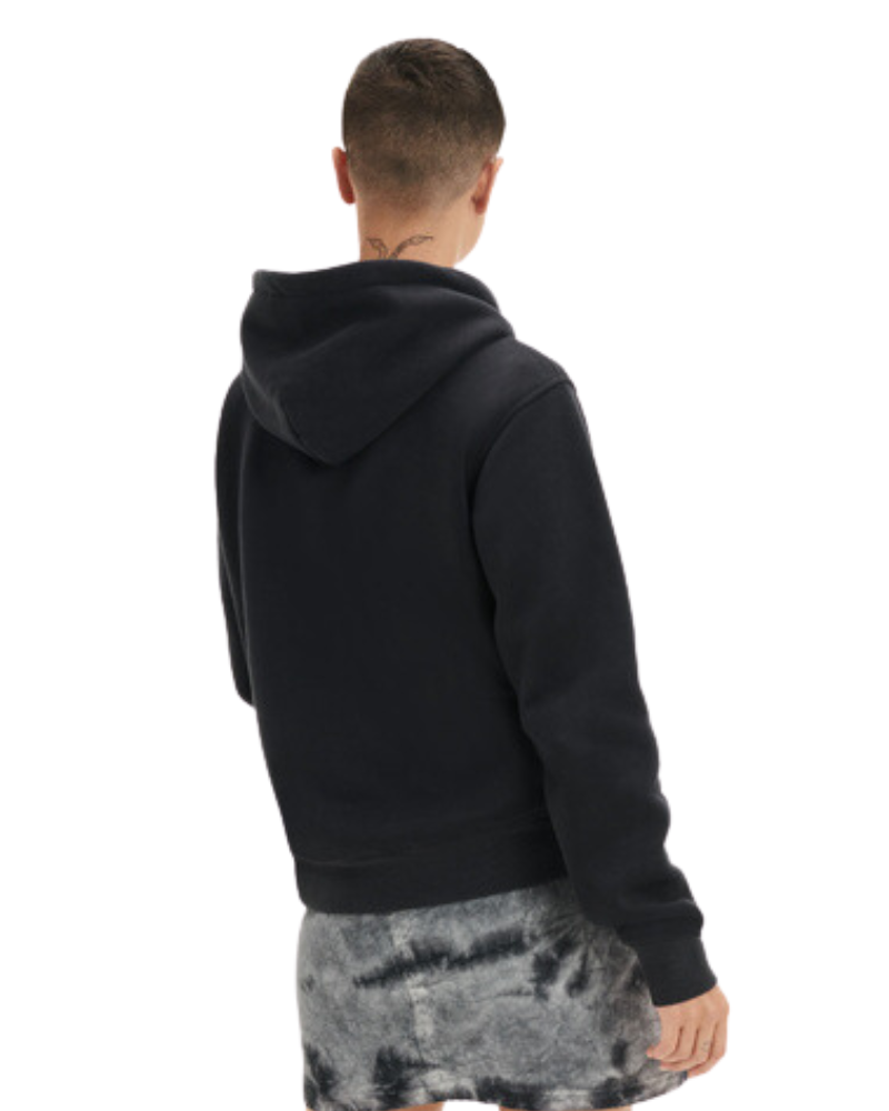UGG 1121385 Black Rey Fuzzy Logo Hoodie myselflingerie.com