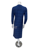 Seashells S6779 Dark Denim Swim Dress 3/4" Sleeves myselflingerie.com
