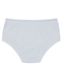 Buttermint BU501WT White Lace Trimmed Cotton Hipsters 3 Pack myselflingerie.com
