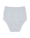 Buttermint BU401WT White Lace Trimmed Cotton Briefs 3 Pack myselflingerie.com