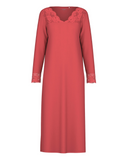 Calida 33054 #154 Pomegranate Red Glamorous Nights Modal Nightshirt myselflingerie.com