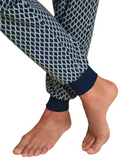 Calida 47687 #792 Relax Imprint Men's 100% Cotton Pajamas Set with Cuff myselflingerie.com