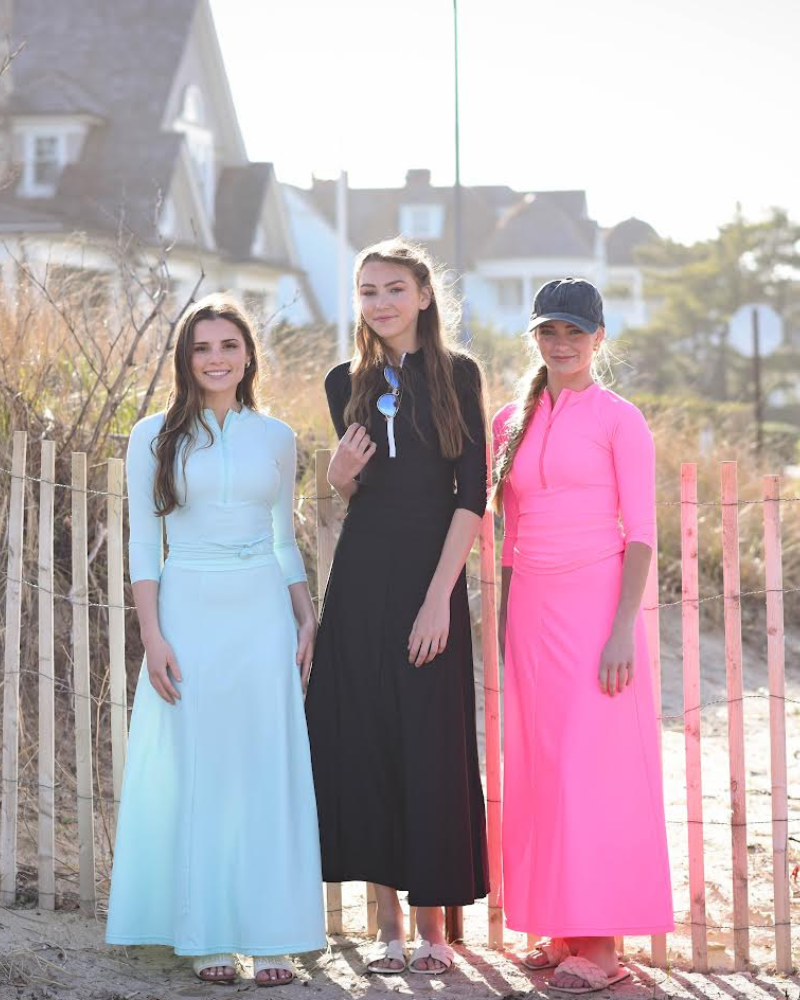 Manteau Aqua Black Swim Top & Maxi Skirt Set