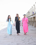 MA-1018 Hot Pink Swim Top & Maxi Skirt Set