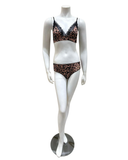 SET316+317 Leopard Print Lace Bralette Set