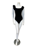 ETTR2160 Black Tutti Frutti Square Neck Ruffle Full Coverage Shaping Bathing Suit